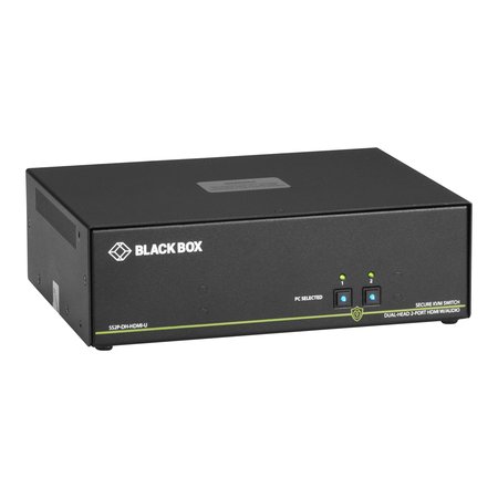 BLACK BOX Secure Niap 3.0 Kvm Switch - Dual-Head, Hdmi, 4K, 2-Port SS2P-DH-HDMI-U